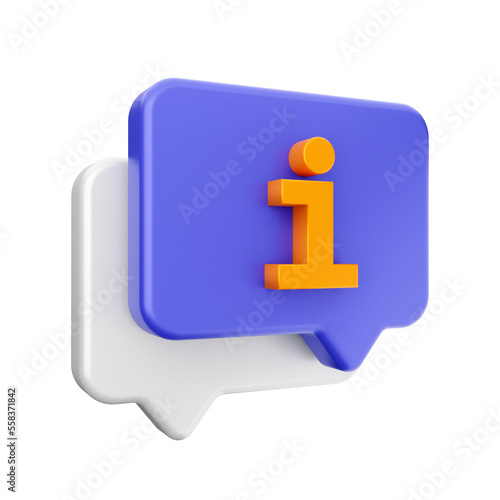 3d chat bubble comment icon illustration render