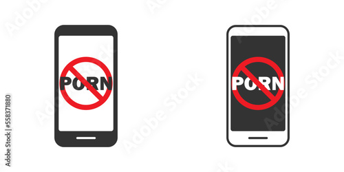 No porn sign. Vector illustration.