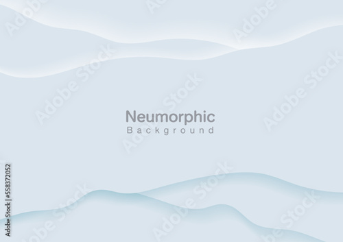 Neumorphic backgrounds and backdrops, curved patterns, white tones, layered, minimal style backgrounds, technology illustrations, modern and business, templates and banners for products.