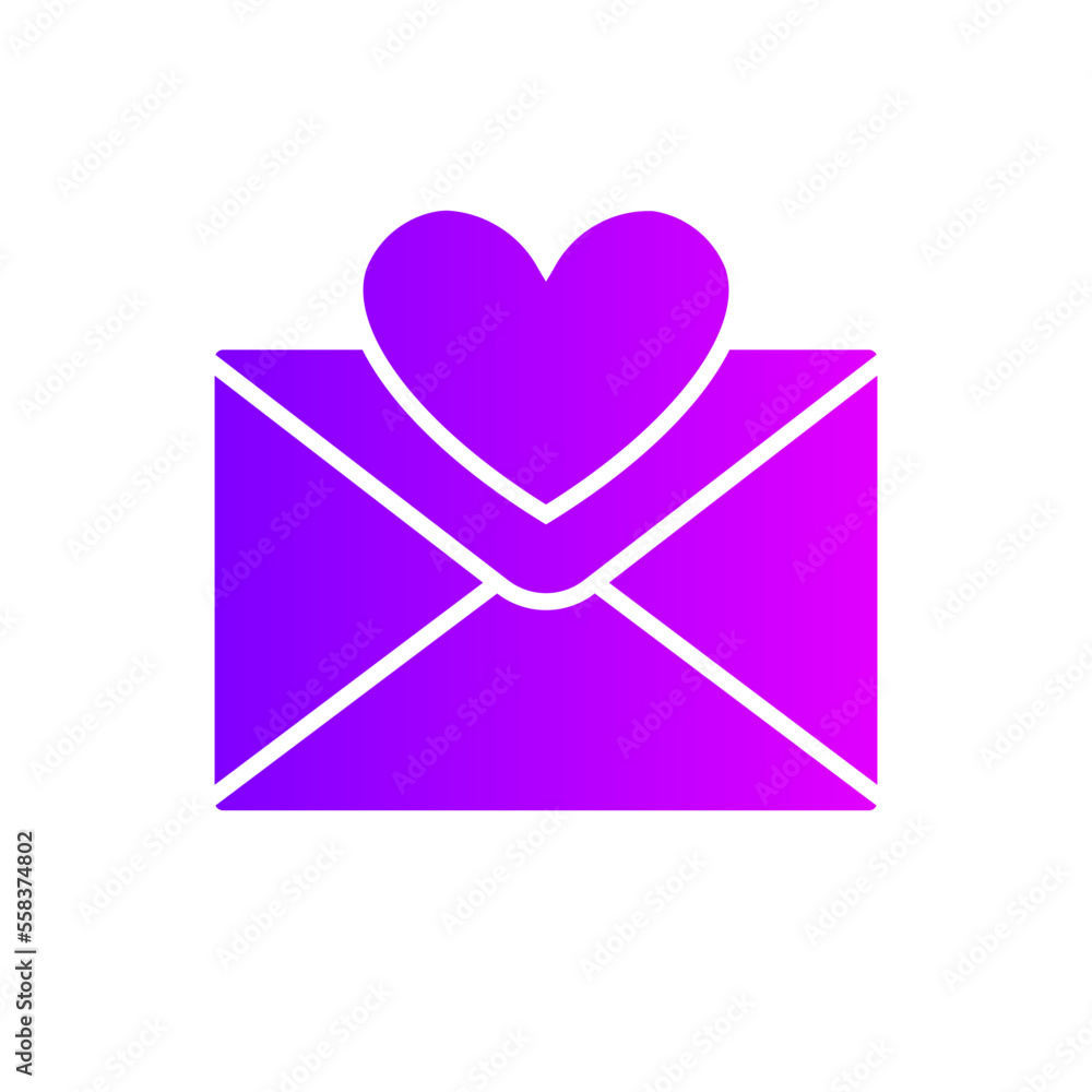 love letter gradient icon love letter gradient icon