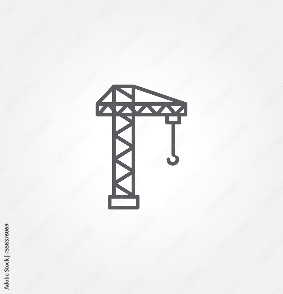 crane icon vector illustration logo template for many purpose. Isolated on white background. crane icon vector illustration logo template for many purpose. Isolated on white background.