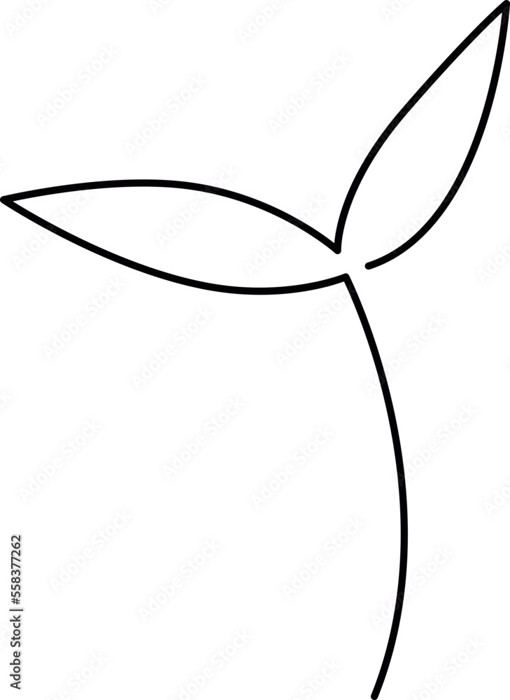Leaves and flowers line art Contemporary floral design Leaves and flowers line art Contemporary floral design
