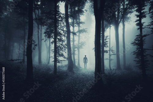 mysterious man silhouette i...