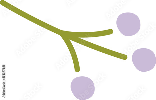 Blossoming plant flat icon Spring decor