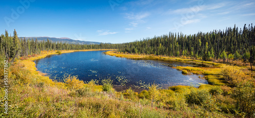 Φωτογραφία Little lake in the boreal forest of the southern Yukon Territory, Canada