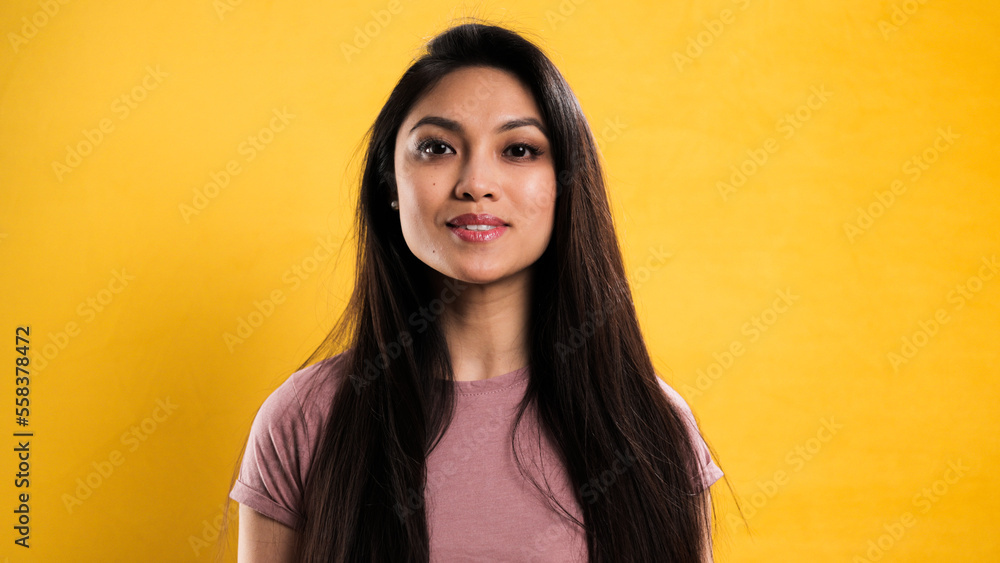 close up a confident happy woman - studio photography close up a confident happy woman - studio photography
