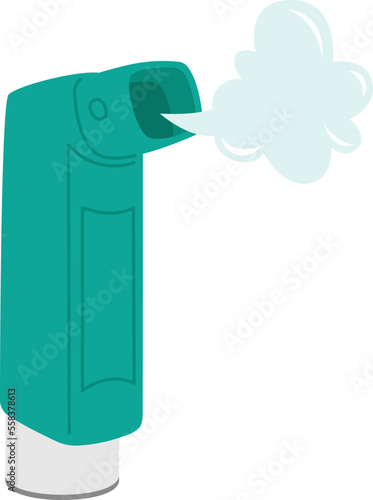 Portable inhaler flat icon Treatment of asthma symptoms