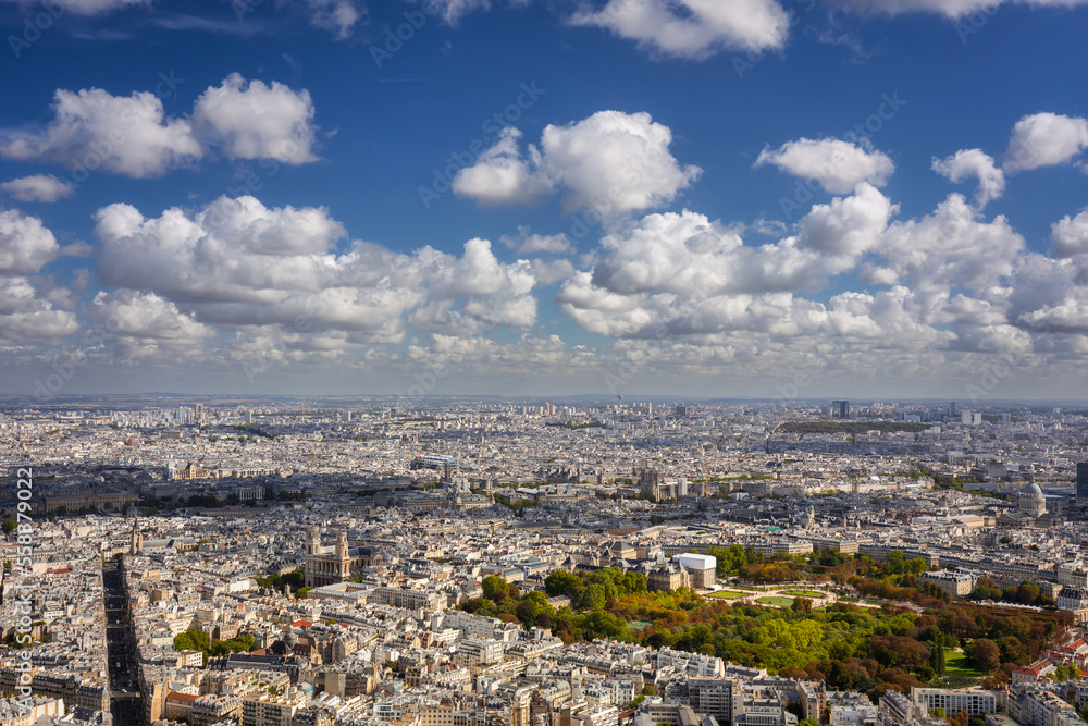 Beautiful architecture of Paris city with the Jardin du Luxembourg park, France Beautiful architecture of Paris city with the Jardin du Luxembourg park, France