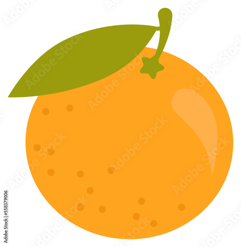 Orange flat icon Allergen food