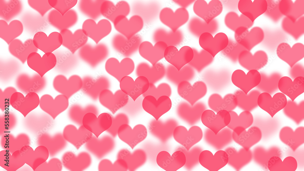 pink hearts love transparent background for valentine day