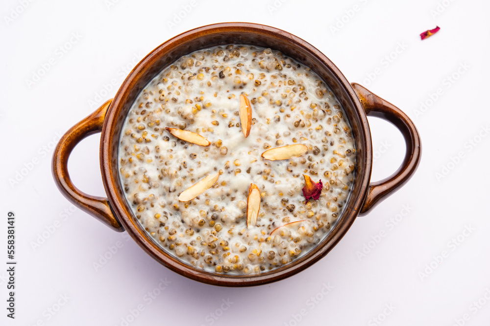 Kodo foxtail millet kheer or varagu arisi payasam is a popular Indian