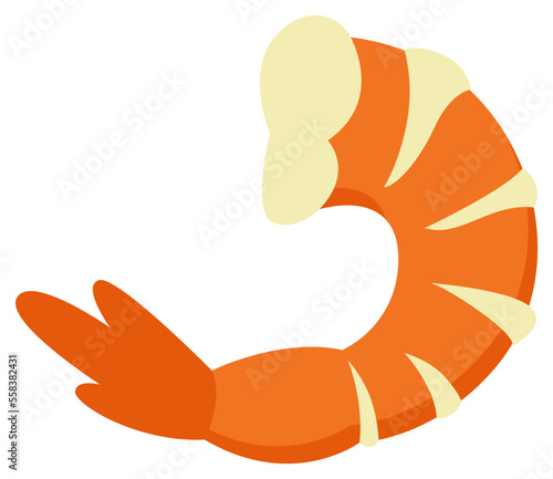 Shrimp flat icon Allergen food