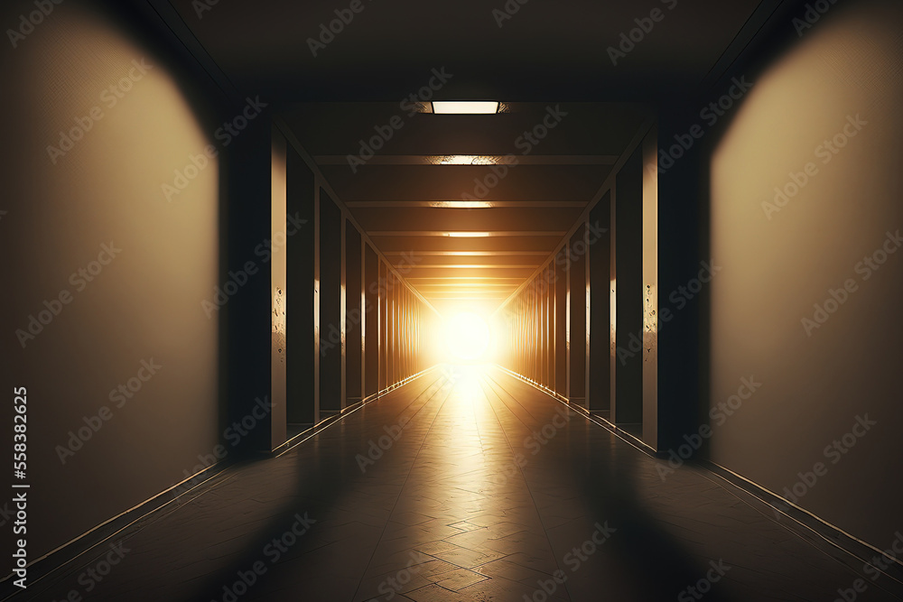 A dark horror narrow straight hallway inside the building with sun lighting at the center, hope or fearless concept scene. Generative Ai image.
A dark horror narrow straight hallway inside the building with sun lighting at the center, hope or fearless concept scene. Generative Ai image.
