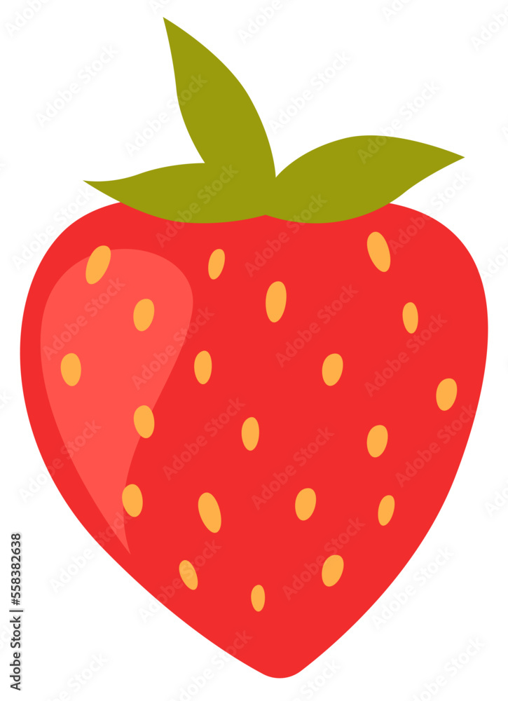 Obraz premium Strawberry flat icon Allergen food