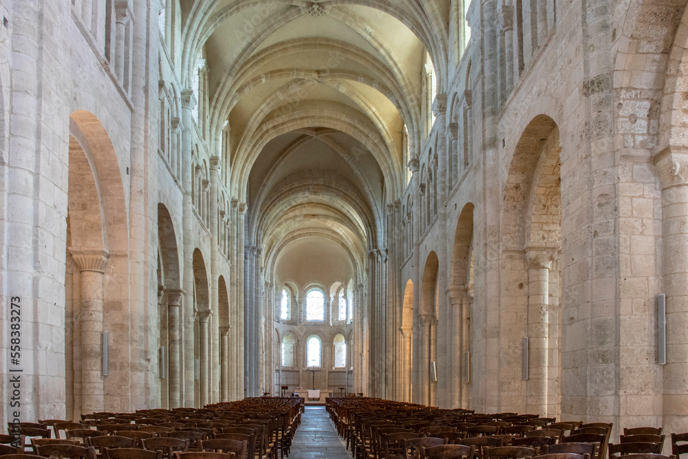 Lessay. Chœur de l'abbaye de la Sainte-Trinité. Manche. Normandie	