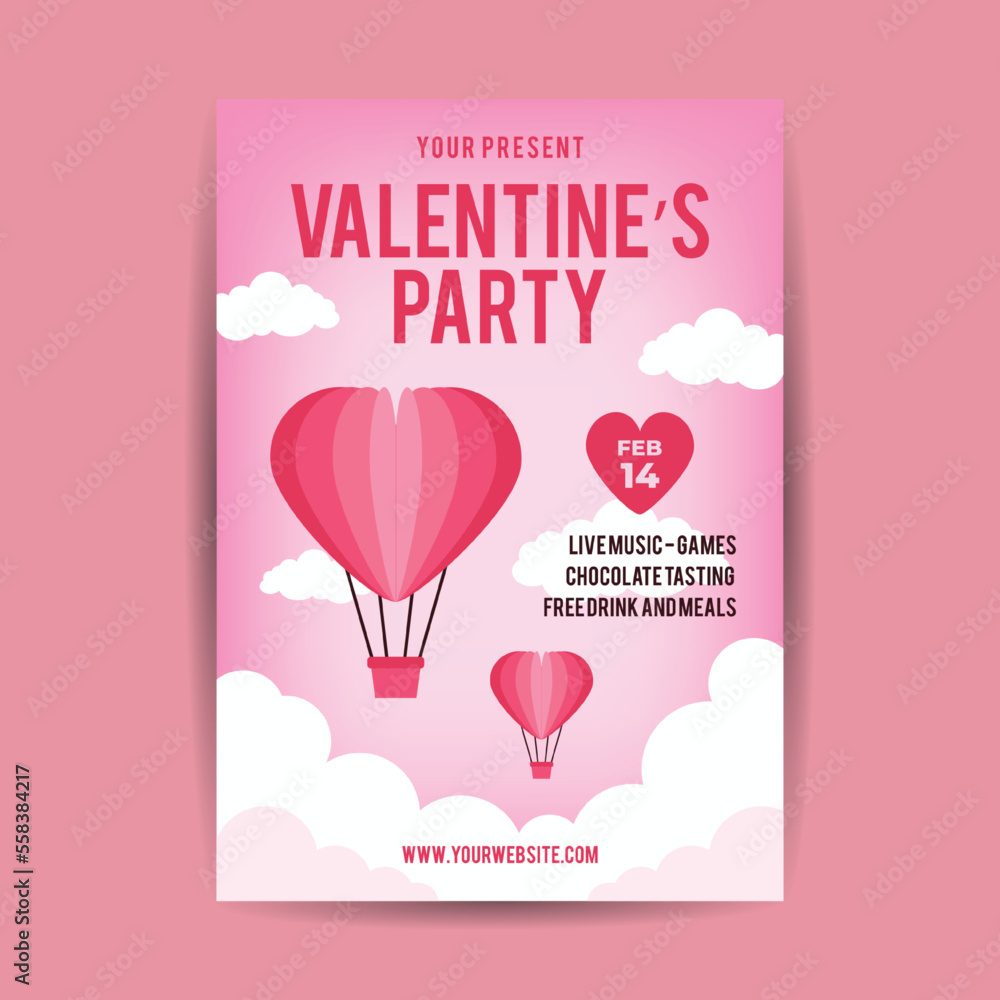 Valentines day Party Event Flyer