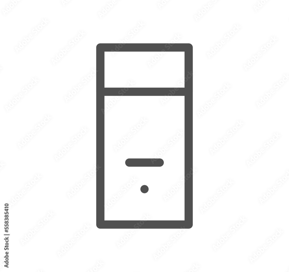 Computer and component related icon outline and linear vector. Computer and component related icon outline and linear vector.