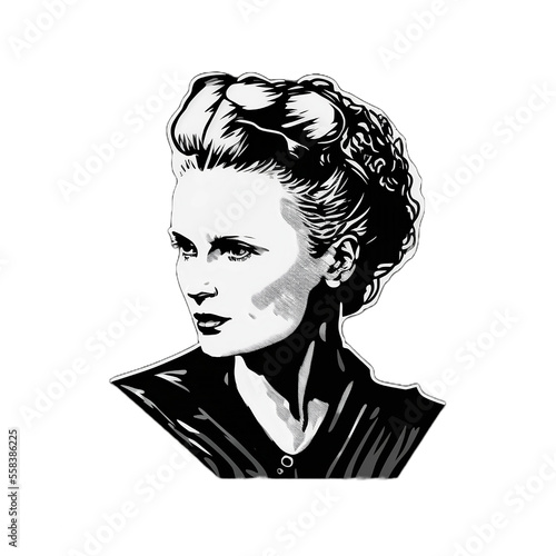 Φωτογραφία Marie Curie portrait on a transparent background