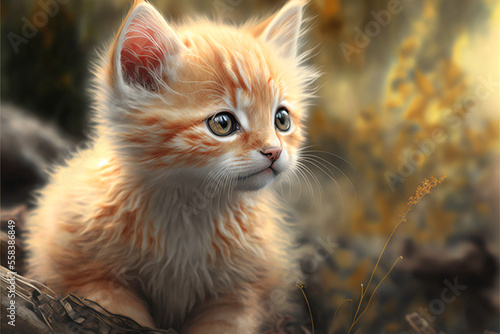 Beautiful little orange kitten © Djomas