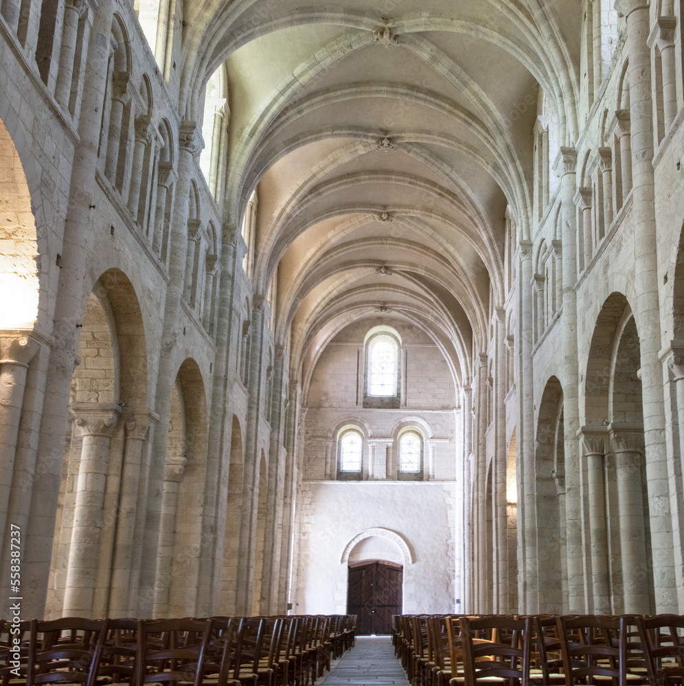 Lessay. Chœur de l'abbaye de la Sainte-Trinité. Manche. Normandie	