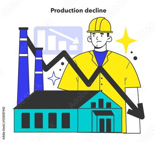 Production decline as a negative aspect of high unemployment rate.