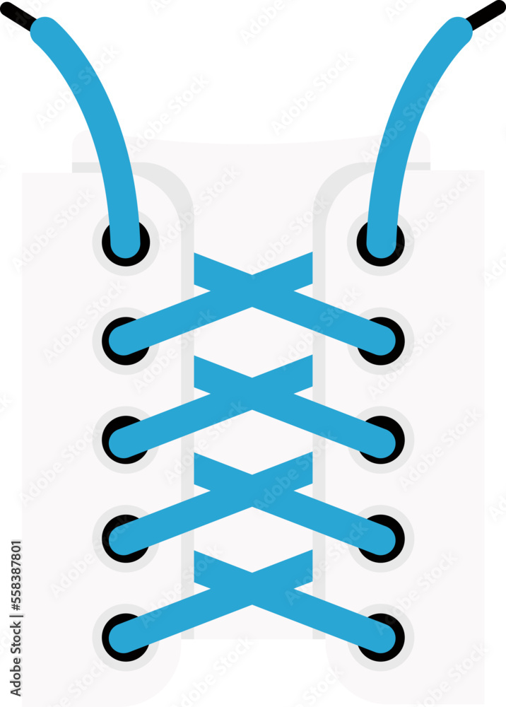 Shoelaces for fastening shoes flat icon Shoelaces for fastening shoes flat icon