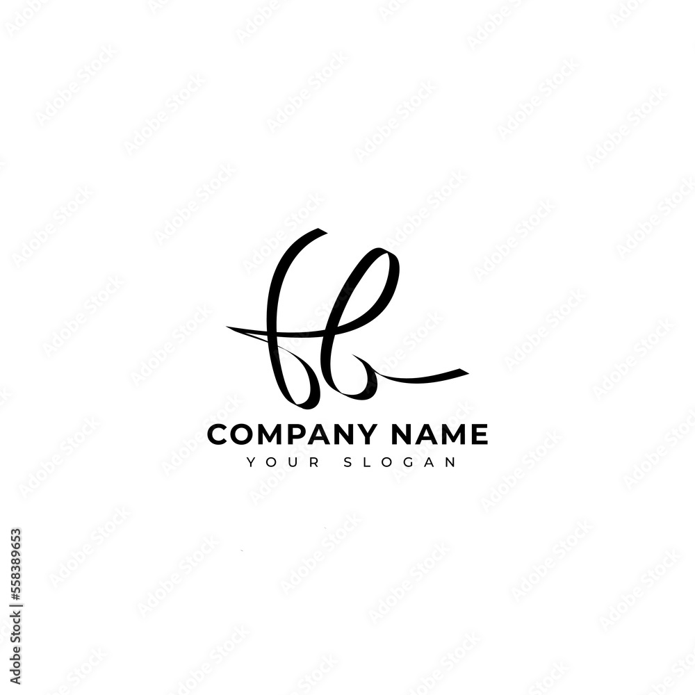 Fb Initial signature logo vector design Fb Initial signature logo vector design