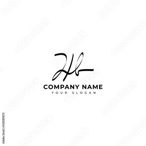 Hb Initial signature logo vector design