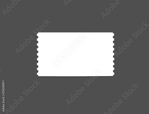 White blank stamp isolated for design