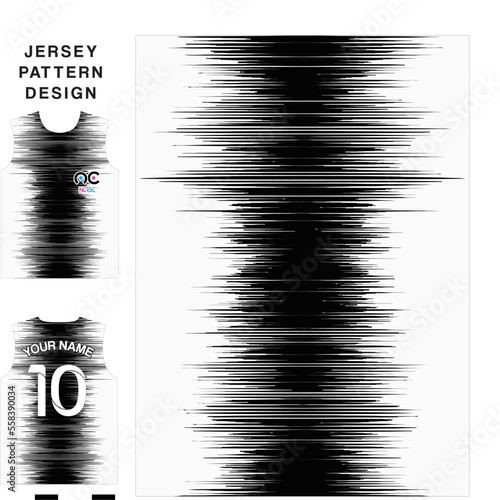 Abstract stripes line concept vector jersey pattern template for printing or sublimation sports uniforms football volleyball basketball e-sports cycling and fishing Free Vector