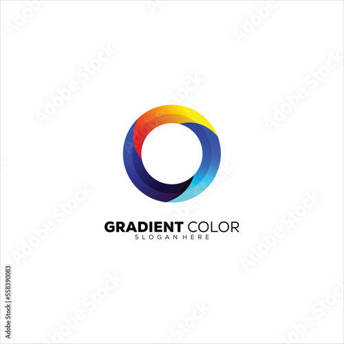 Gradient color logo template colorful