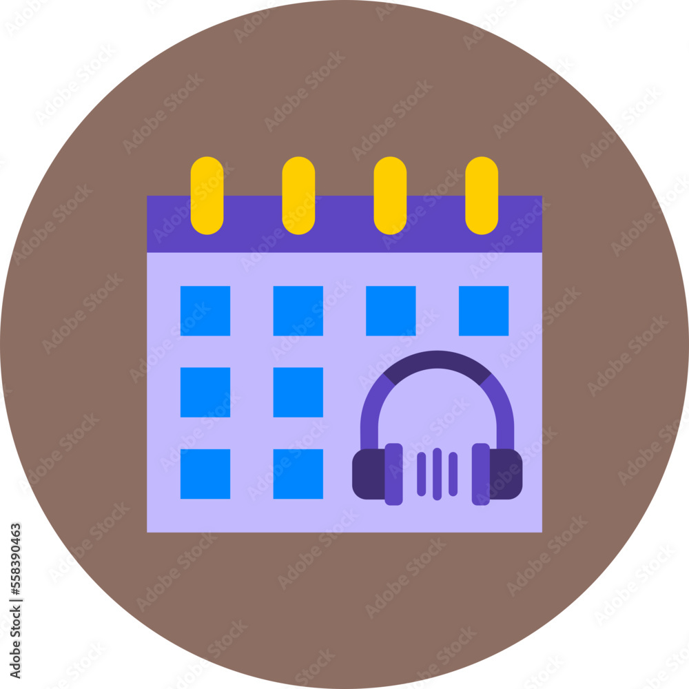 Calendar Multicolor Circle Flat Icon Calendar Multicolor Circle Flat Icon