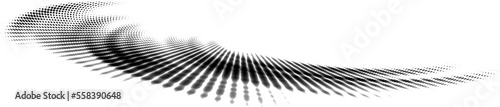 Framing of halftone swirling peas, dots, specks. Vector.