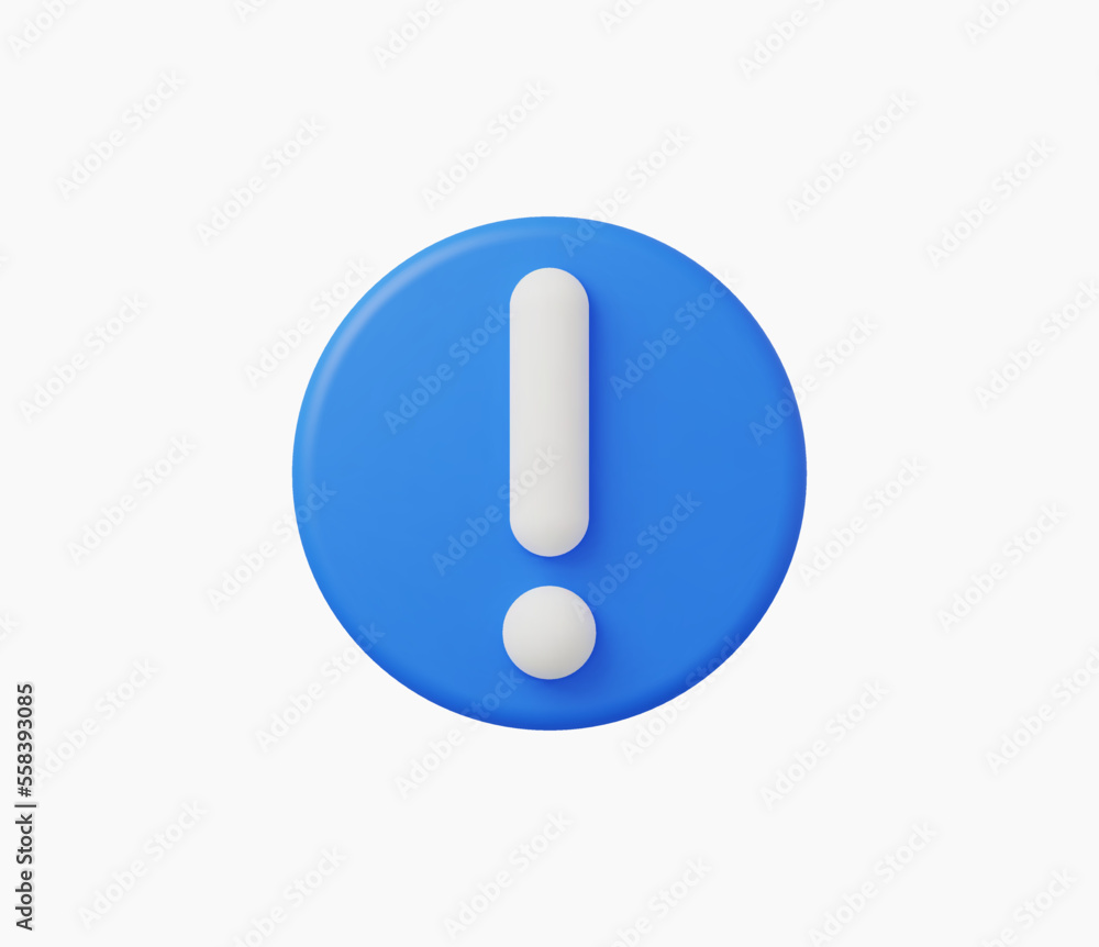 3d Realistic Exclamation mark vector illustration 3d Realistic Exclamation mark vector illustration