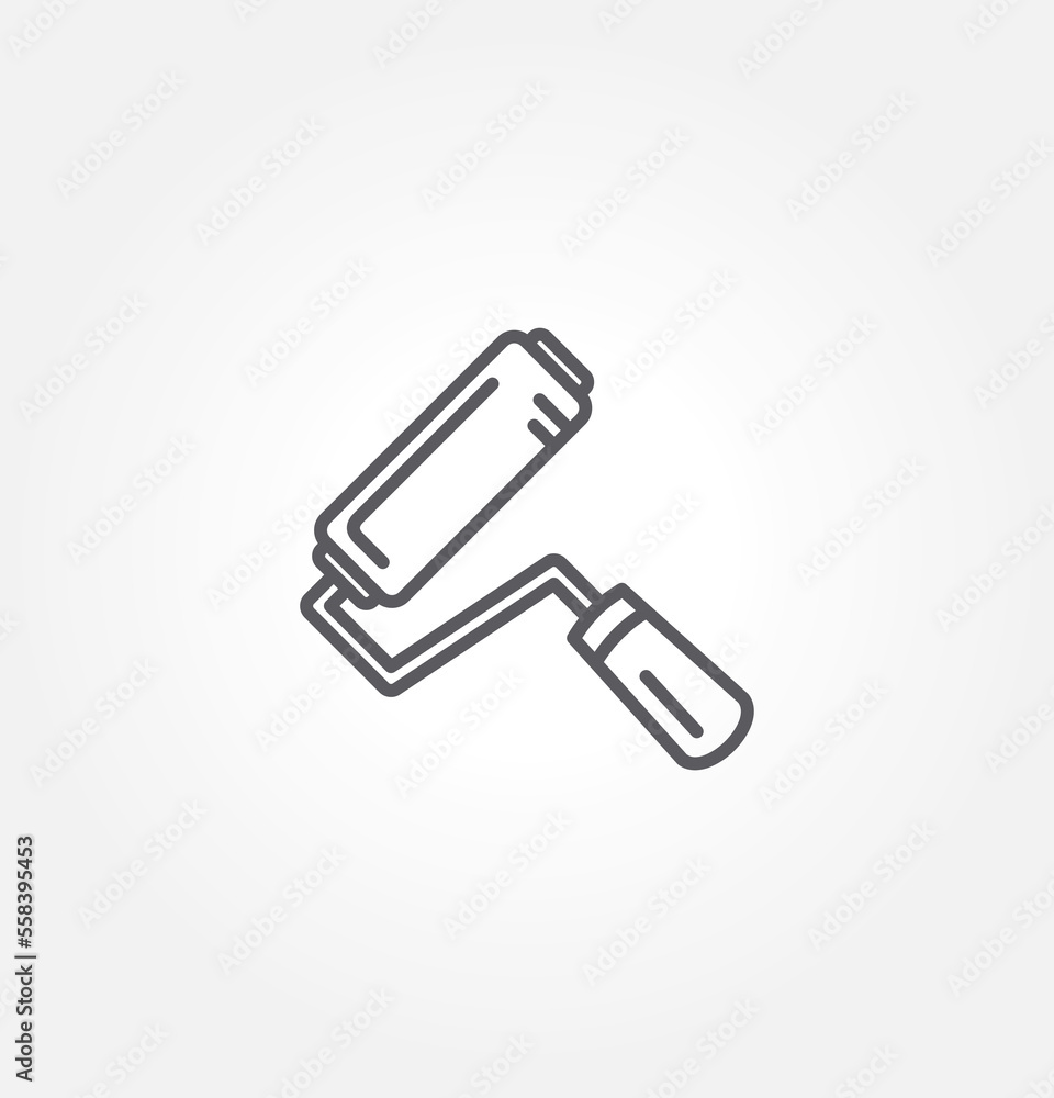 paint roller icon vector illustration logo template for many purpose. Isolated on white background. paint roller icon vector illustration logo template for many purpose. Isolated on white background.