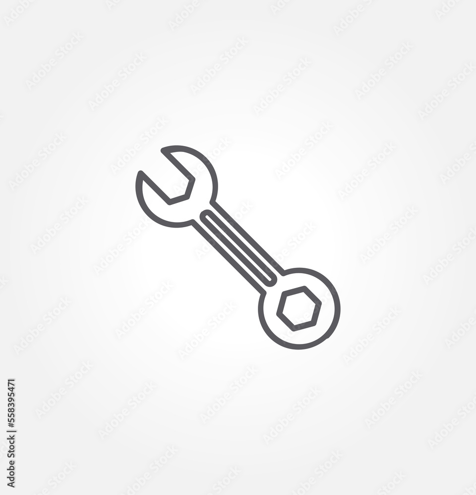 wrench icon vector illustration logo template for many purpose. Isolated on white background. wrench icon vector illustration logo template for many purpose. Isolated on white background.
