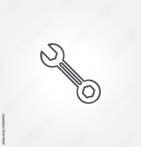 wrench icon vector illustration logo template for many purpose. Isolated on white background.