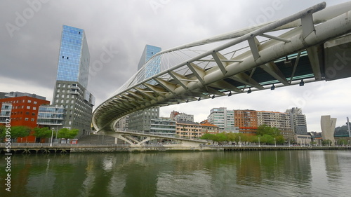 Puente Zubizuri Bilbao. photo