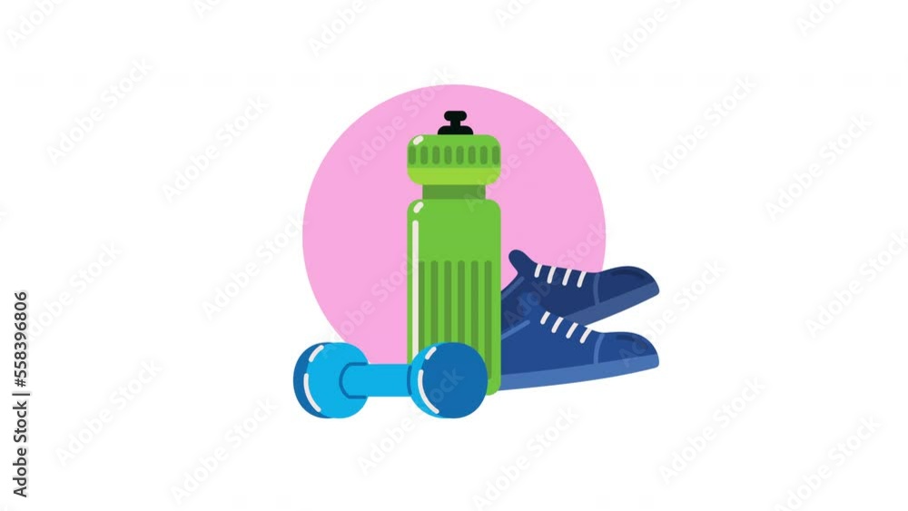 gym bottle and shoes with dumbbell gym bottle and shoes with dumbbell