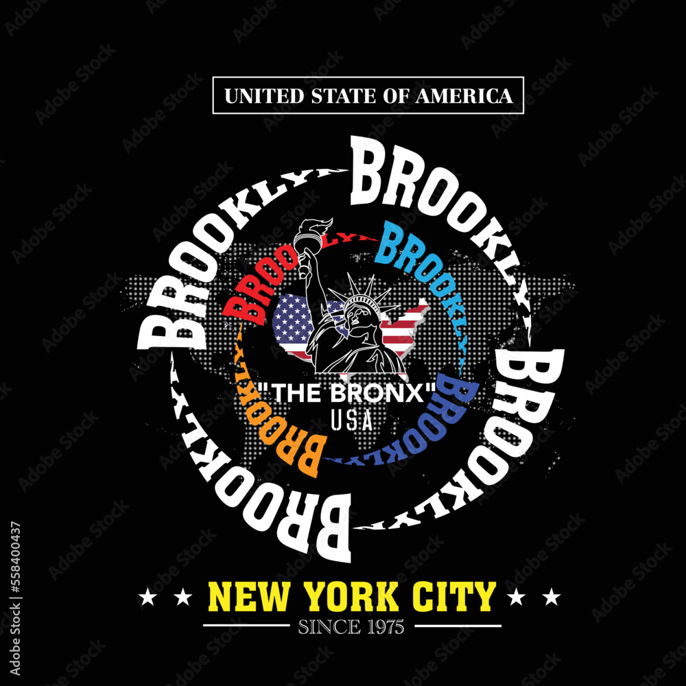 New York City tee graphic typography for t shirt illustration vector art vintage New York City tee graphic typography for t shirt illustration vector art vintage