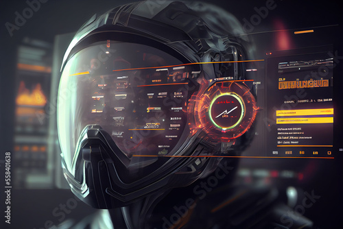 Interface HUD, Futuristic technology, Generative AI