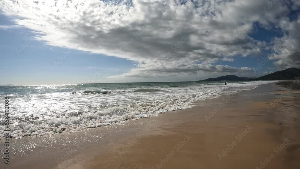 Waves at a beach in Spain. Waves at a beach in Spain.