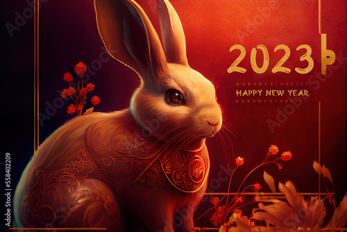 Chinese new year, year of the rabbit, Generative AI