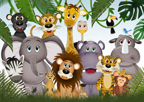illustration of savannah animals