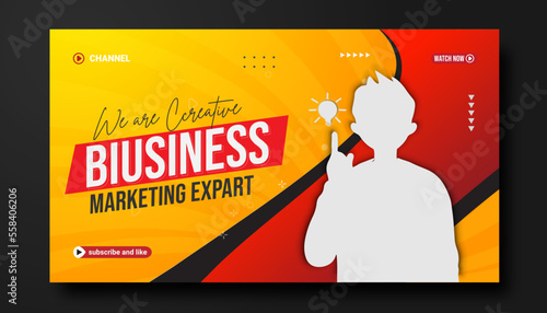 Modern YouTube thumbnail and gaming  thumbnail or Corporate YouTube cover and web banner template