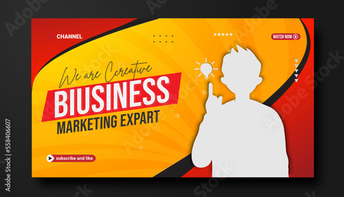 Modern YouTube thumbnail and gaming  thumbnail or Corporate YouTube cover and web banner template