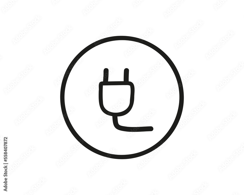 Electricity sign. Vector illustration Electricity sign. Vector illustration
