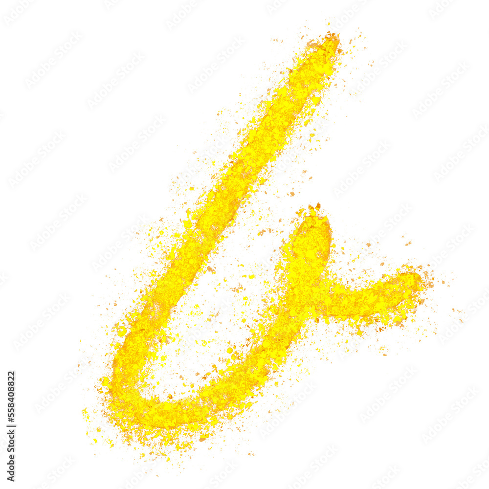 Fototapeta premium Lowe Case Gold Glitter Alphabet b