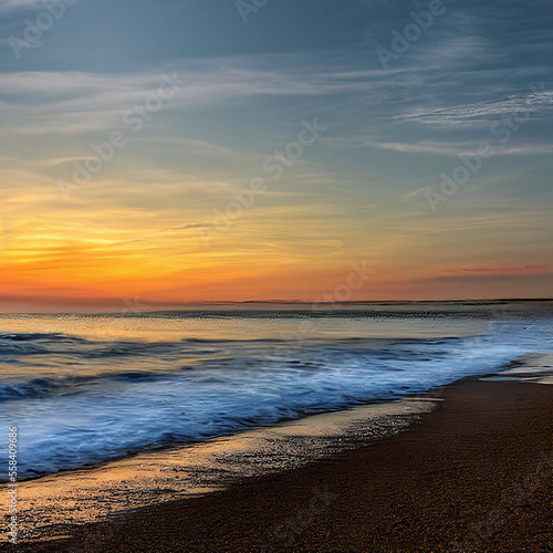 sunset on the beach © DK