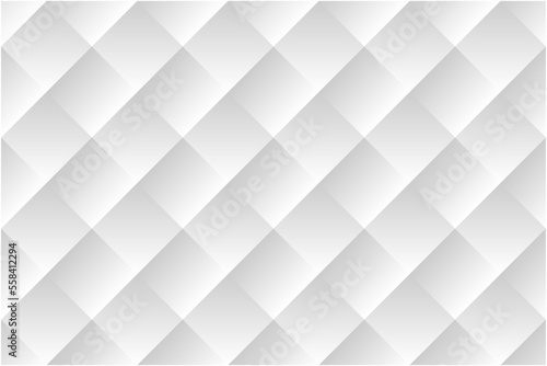 Seamless pattern with Abstract White square tile. Simple futuristic geometric texture background with copy space